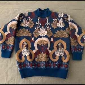 Stunning Patterned 100% Wool Sweater